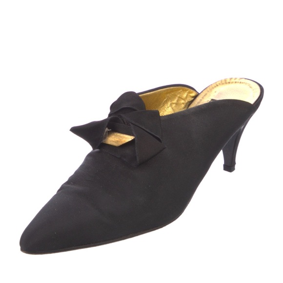 Fendi satin grosgrain mules with bow - Picture 2 of 5